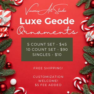 Custom Luxe Geode Ornaments