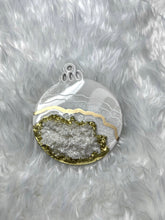 Load image into Gallery viewer, Luxe Geode Ornament - Single: Gold &amp; White
